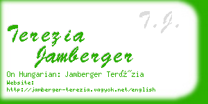 terezia jamberger business card